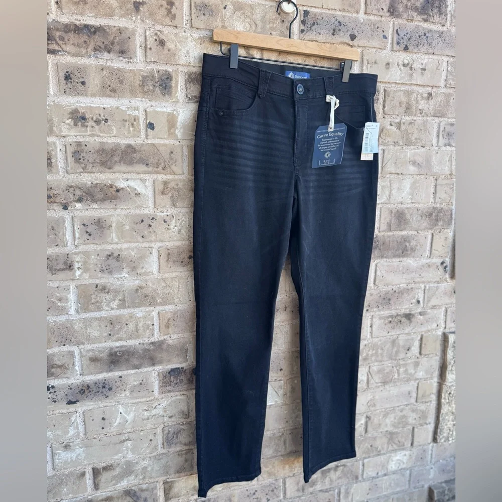 NWT Democracy Black Denim Steaight Leg Jeans Size 12 - Picture 3 of 9